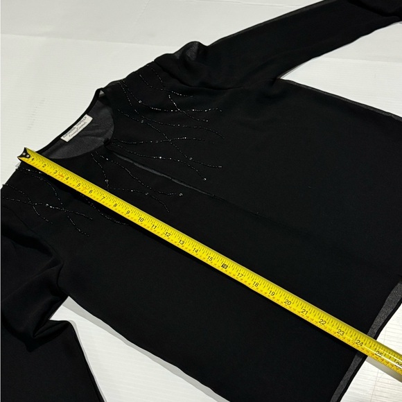 Adrianna Papell beaded sheer lightweight top - Picture 10 of 10